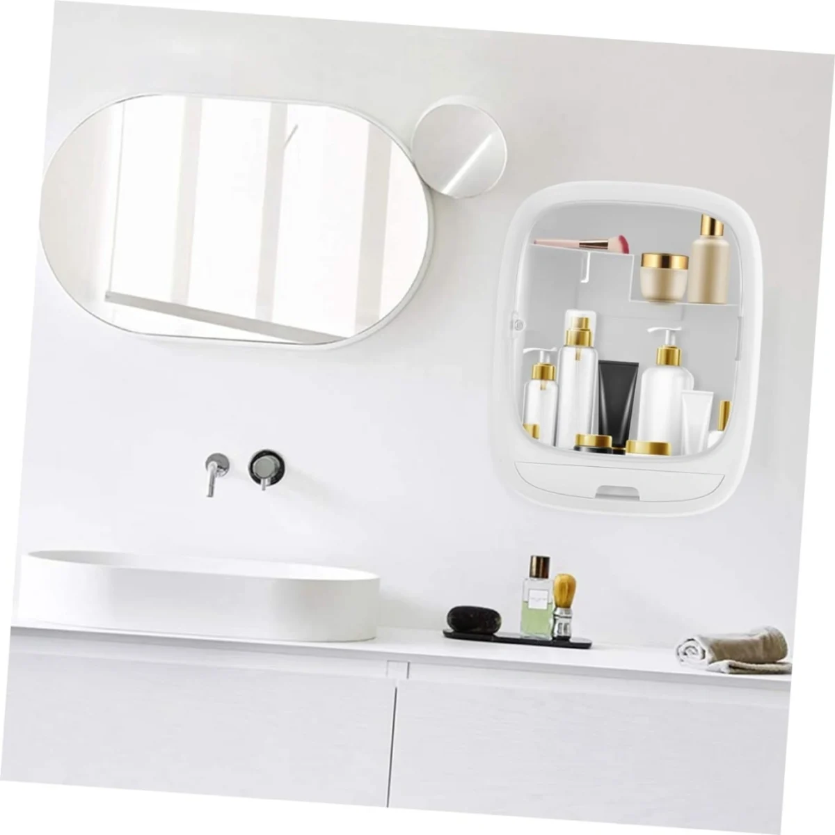 Επιτοίχιο Πλαστικό Ντουλαπάκι για Μακιγιάζ OEM LD-888 – Λευκό