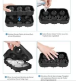 Παγοθήκη Σιλικόνης για 15 Μεγάλα Παγάκια 12.5x18x2.5εκ Μαύρη