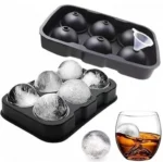 Παγοθήκη Σιλικόνης για 15 Μεγάλα Παγάκια 12.5x18x2.5εκ Μαύρη