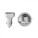 Σετ Φορτιστής Αυτοκινήτου με 2 Θύρες, 12V – 24V, 2.1Α και Καλώδιο Type-C 2m