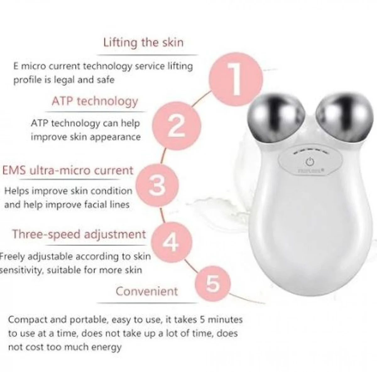 Επαναφορτιζόμενη Συσκευή Σύσφιξης - Αντιγήρανσης - Αναζωογόνησης Προσώπου - Λαιμού - Φωτοθεραπεία - IPL Wrinkles Redusing Instrument