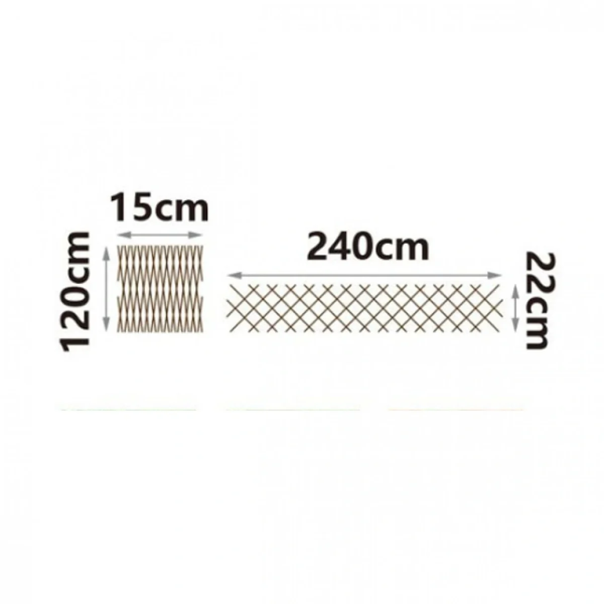 240x22cm Τεχνητός Φράχτης με Πράσινο Φύλλωμα