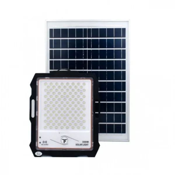Ηλιακός Προβολέας LED 300W IP67 με Τηλεχειρισμό – Μαύρο