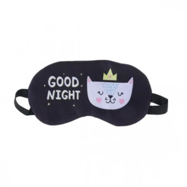 Μεταξένια Μάσκα Ύπνου Good Night Cat Queen 9.5x19 cm