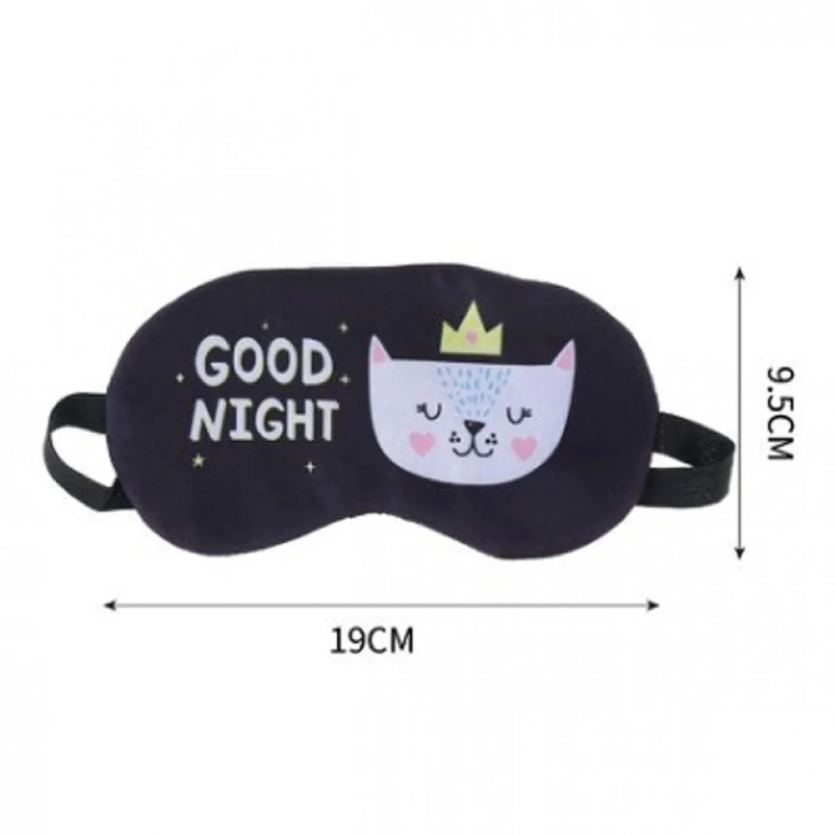 Μεταξένια Μάσκα Ύπνου Good Night Cat Queen 9.5x19 cm