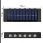 Σετ 2τμχ Επιτοίχια Ηλιακά Φωτιστικά Θερμού Φωτισμού με 12 Smd Led το Καθένα DY-9