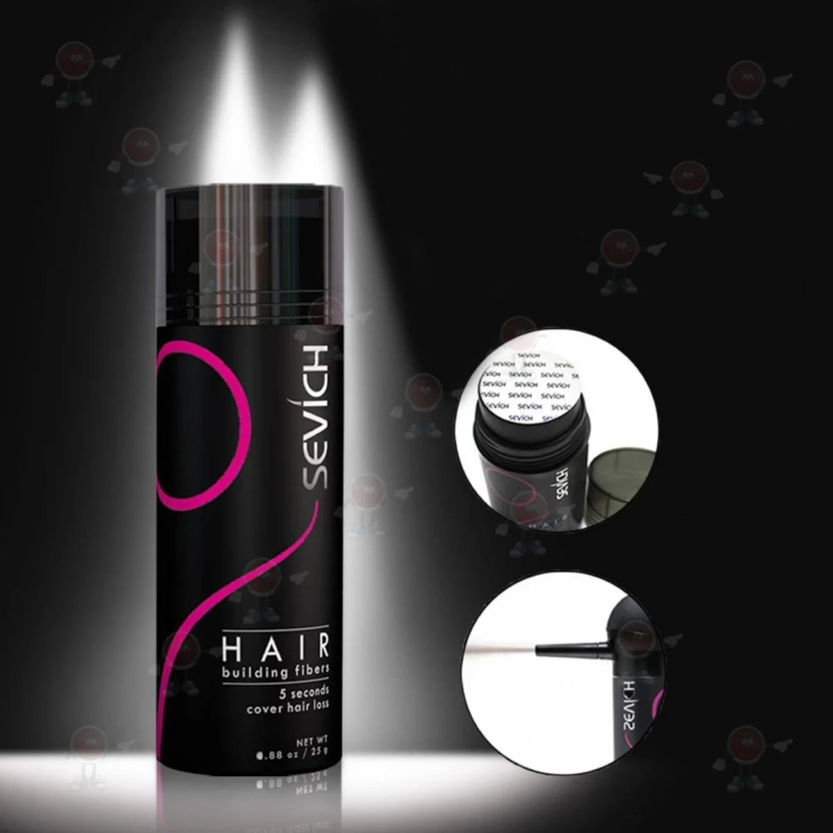 Grey Sevich Hair Building Fibers - Μικρο-ίνες Κερατίνης για Πλούσια Μαλλιά 25γρ - Sevich Hair Building Fibers