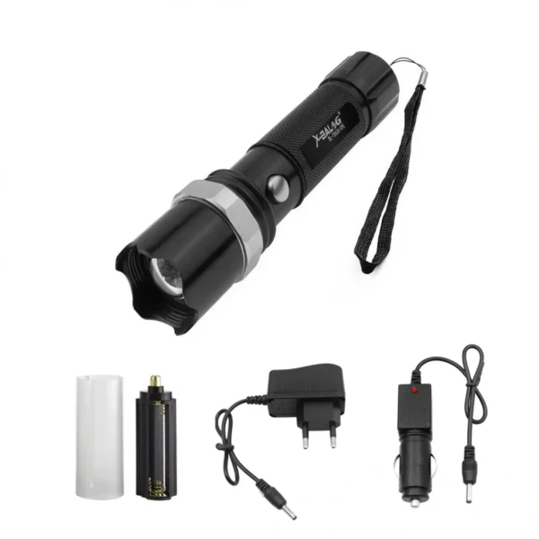 LED Επαναφορτιζόμενος Αδιάβροχος Φακός Ψυχρό Λευκό 6000K με 3 Λειτουργίες Φωτισμού BL-T8626-XPE