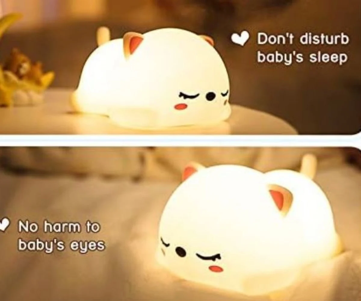 Επαναφορτιζόμενο Διακοσμητικό Φωτιστικό USB Σιλικόνης "Γάτα"