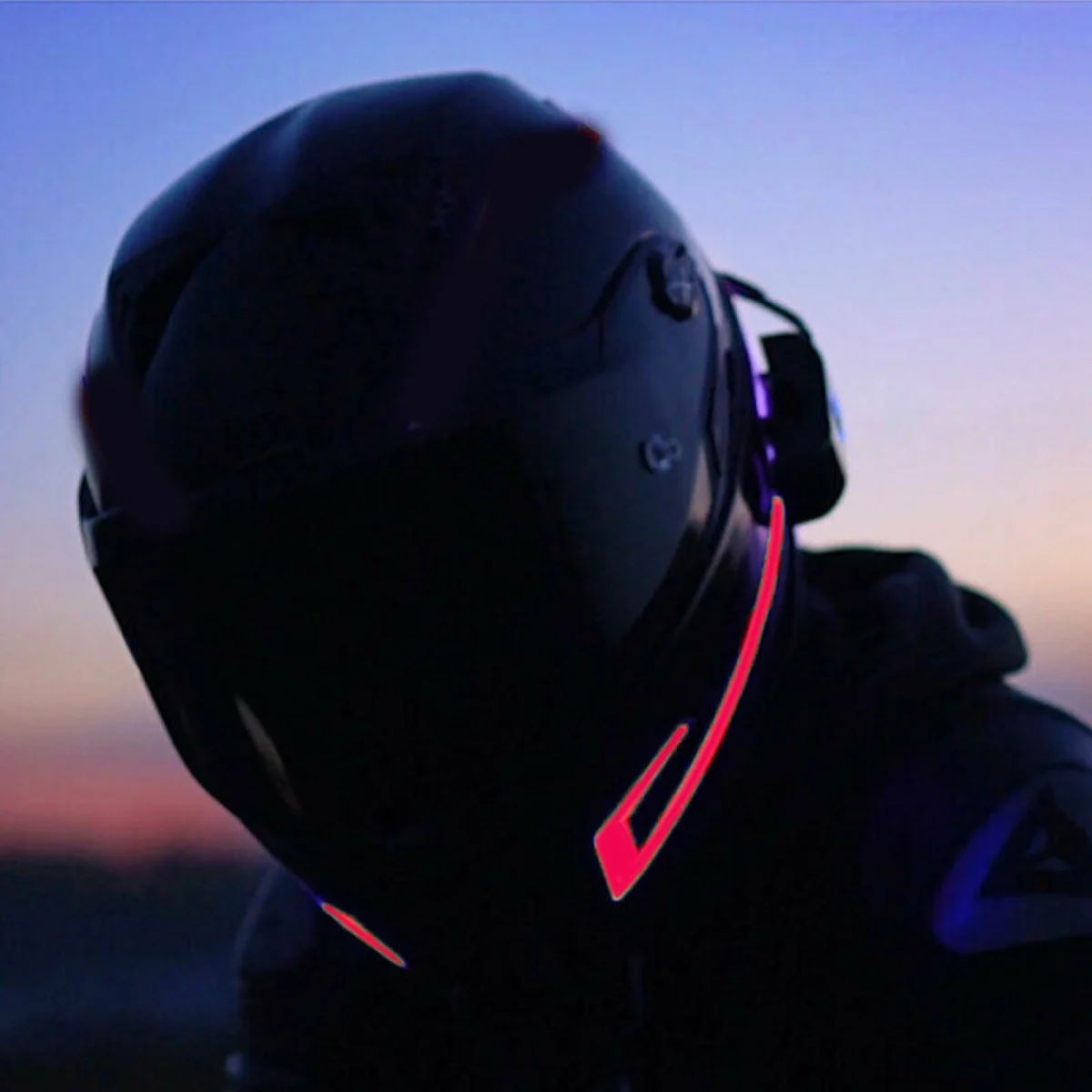 Διακοσμητικά LED Strip Αυτοκόλλητα 2 Τεμάχια για Κράνος Μοτοσυκλέτας 5501