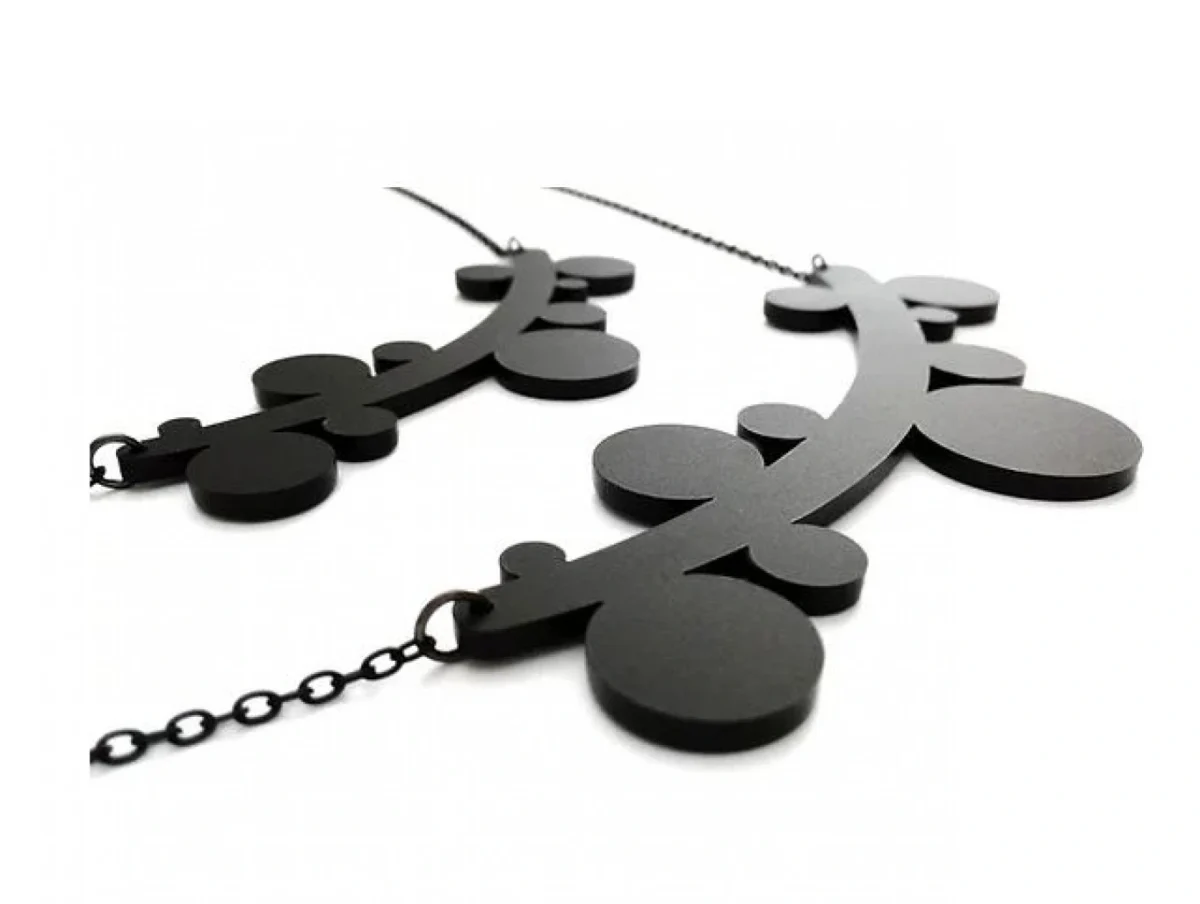 Κολιέ Χειροποίητο Plexiglass Full Circle Necklace με Κοντή Αλυσίδα 20cm