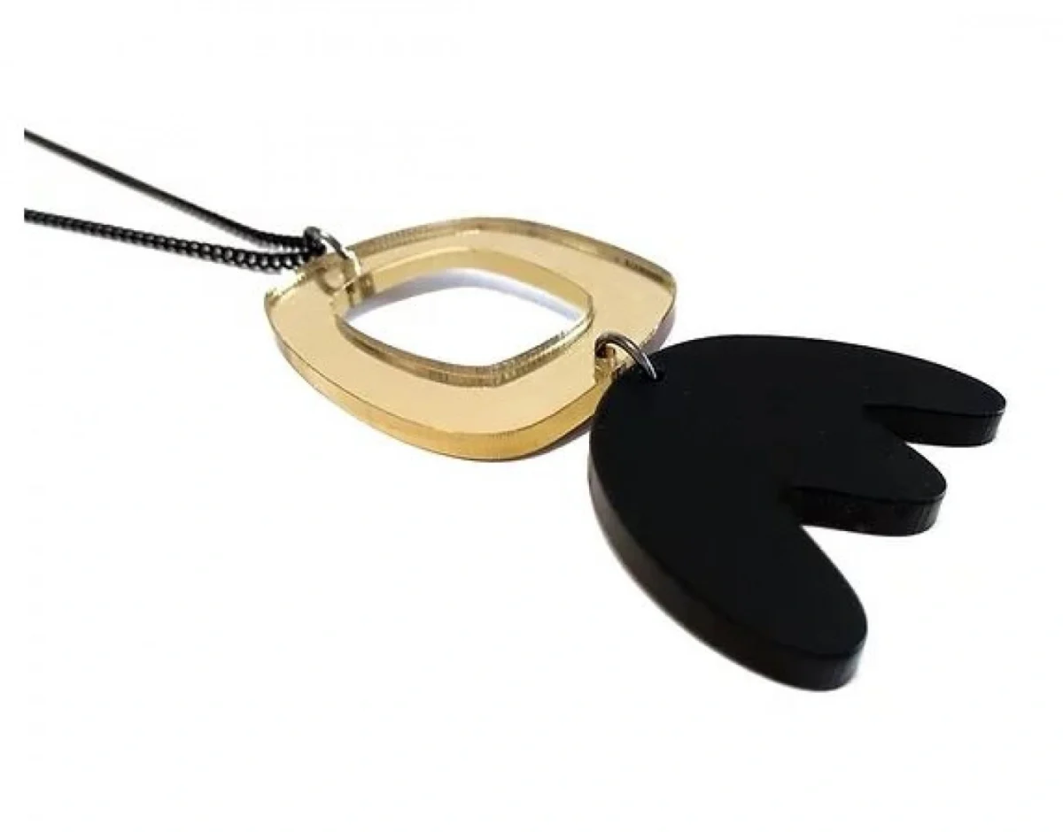 Κολιέ Χειροποίητο απο Plexiglass Circle Of Artemisia Necklace με Μακριά Αλυσίδα 40cm