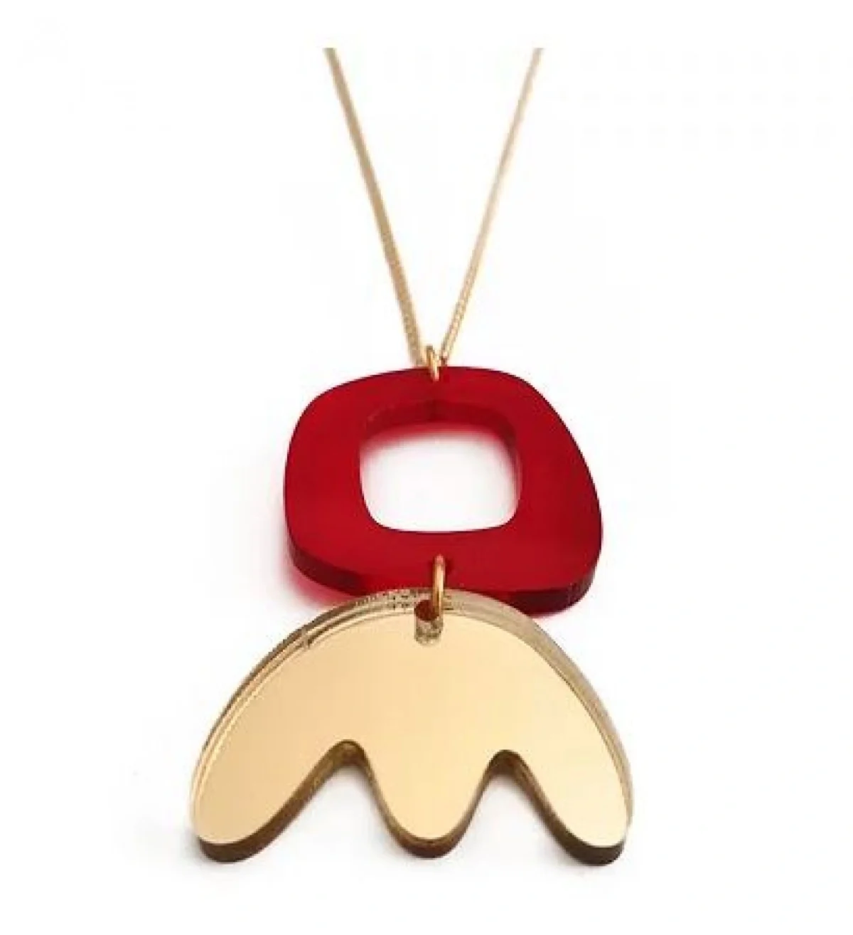 Κολιέ Χειροποίητο απο Plexiglass Circle Of Artemisia Necklace με Μακριά Αλυσίδα 40cm