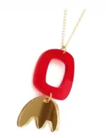 Κολιέ Χειροποίητο απο Plexiglass Circle Of Artemisia Necklace με Μακριά Αλυσίδα 40cm