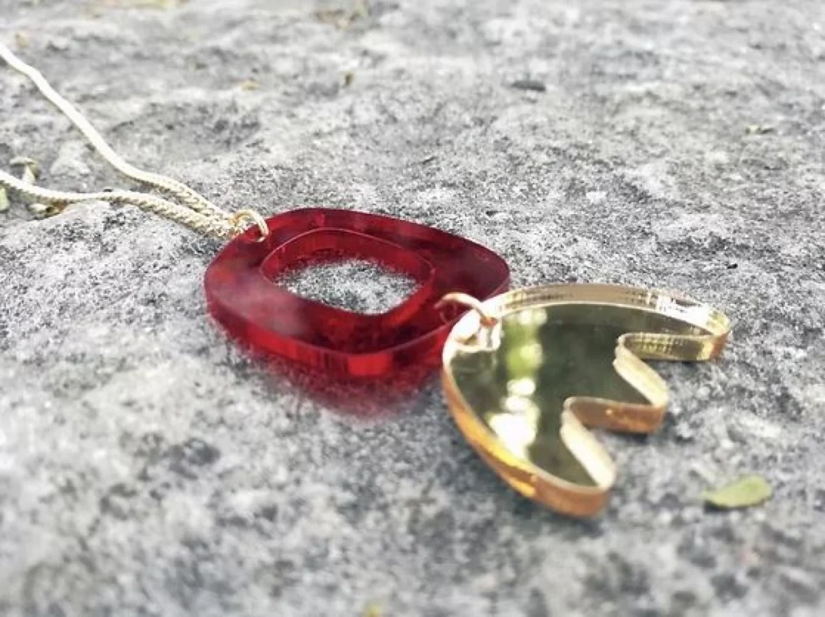 Κολιέ Χειροποίητο απο Plexiglass Circle Of Artemisia Necklace με Μακριά Αλυσίδα 40cm