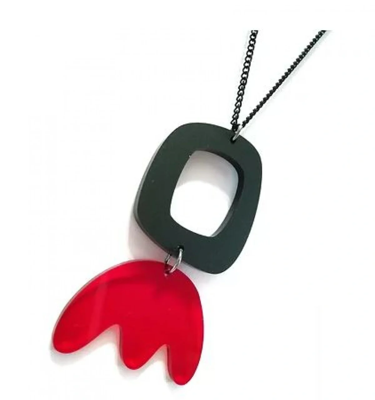 Κολιέ Χειροποίητο απο Plexiglass Circle Of Artemisia Necklace με Μακριά Αλυσίδα 40cm