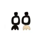 Κρεμαστά Σκουλαρίκια Artemisia από Plexiglass με Επαργυρωμένα Μεταλλικά Στοιχεία.