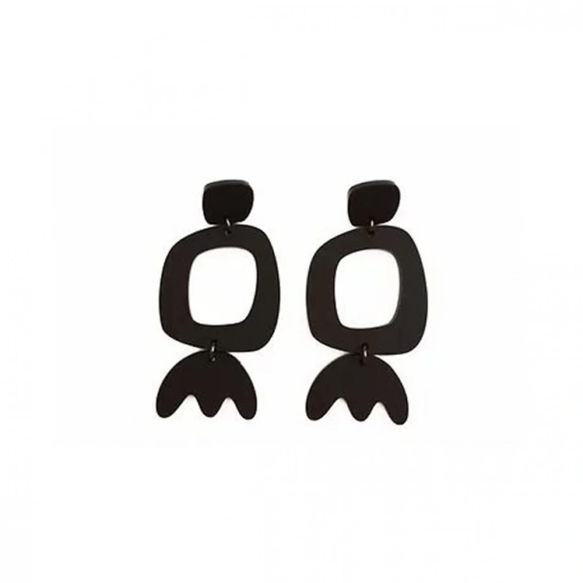 Κρεμαστά Σκουλαρίκια Artemisia από Plexiglass με Επαργυρωμένα Μεταλλικά Στοιχεία.