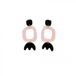 Κρεμαστά Σκουλαρίκια Artemisia από Plexiglass με Επαργυρωμένα Μεταλλικά Στοιχεία.