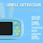 Παιδική Compact Φωτογραφική Μηχανή 10MP με Οθόνη 2" & Ενσωματωμένα Παιχνίδια - Andowl® Kids Camera X500