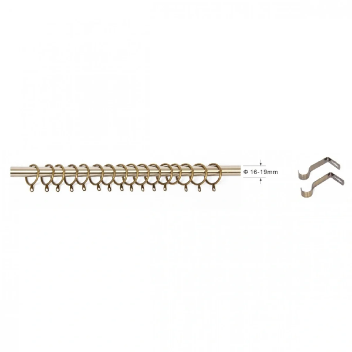 Μεταλλικό Πτυσσόμενο Κουρτινόξυλο 160-310cm Φ16-19