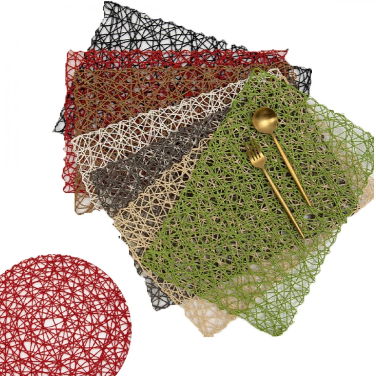 Βαμβακερό Ορθογώνιο Σουπλά σε Σχέδιο Δίχτυ 30x45cm