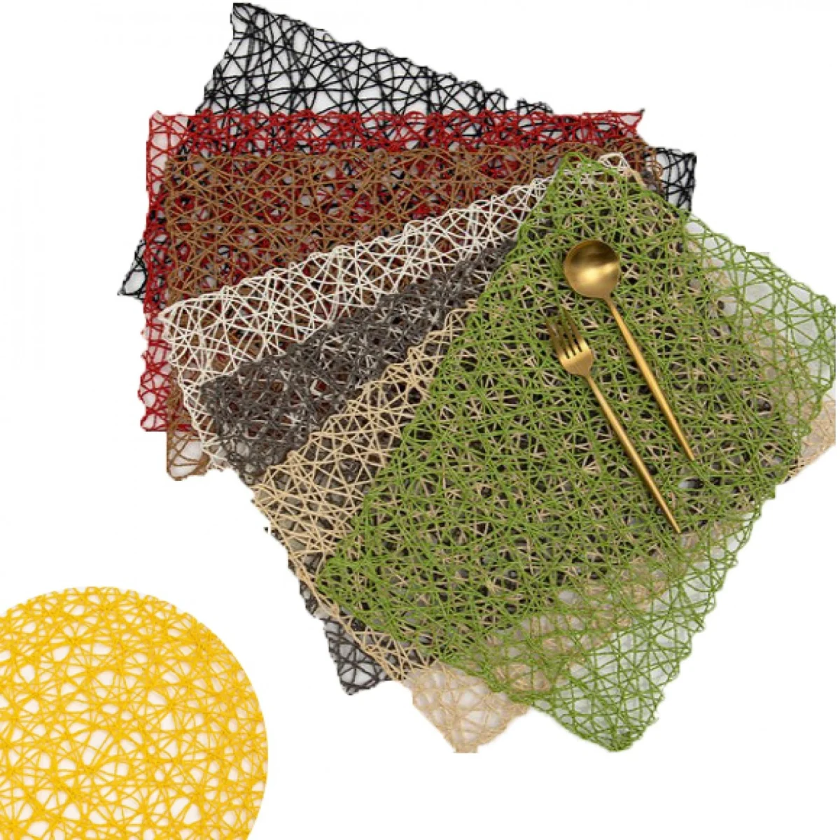 Βαμβακερό Ορθογώνιο Σουπλά σε Σχέδιο Δίχτυ 30x45cm