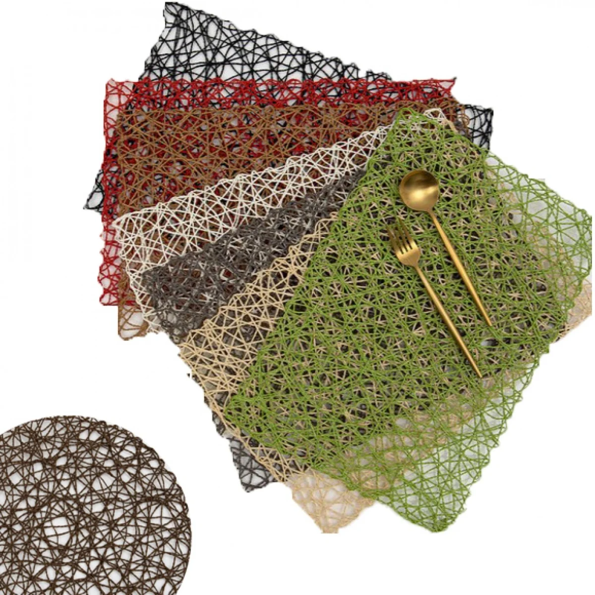 Βαμβακερό Ορθογώνιο Σουπλά σε Σχέδιο Δίχτυ 30x45cm