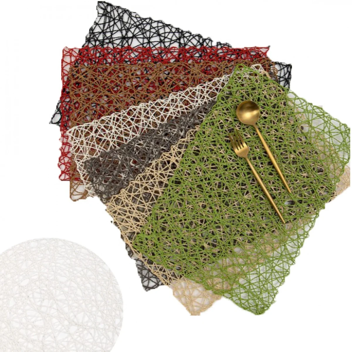 Βαμβακερό Ορθογώνιο Σουπλά σε Σχέδιο Δίχτυ 30x45cm