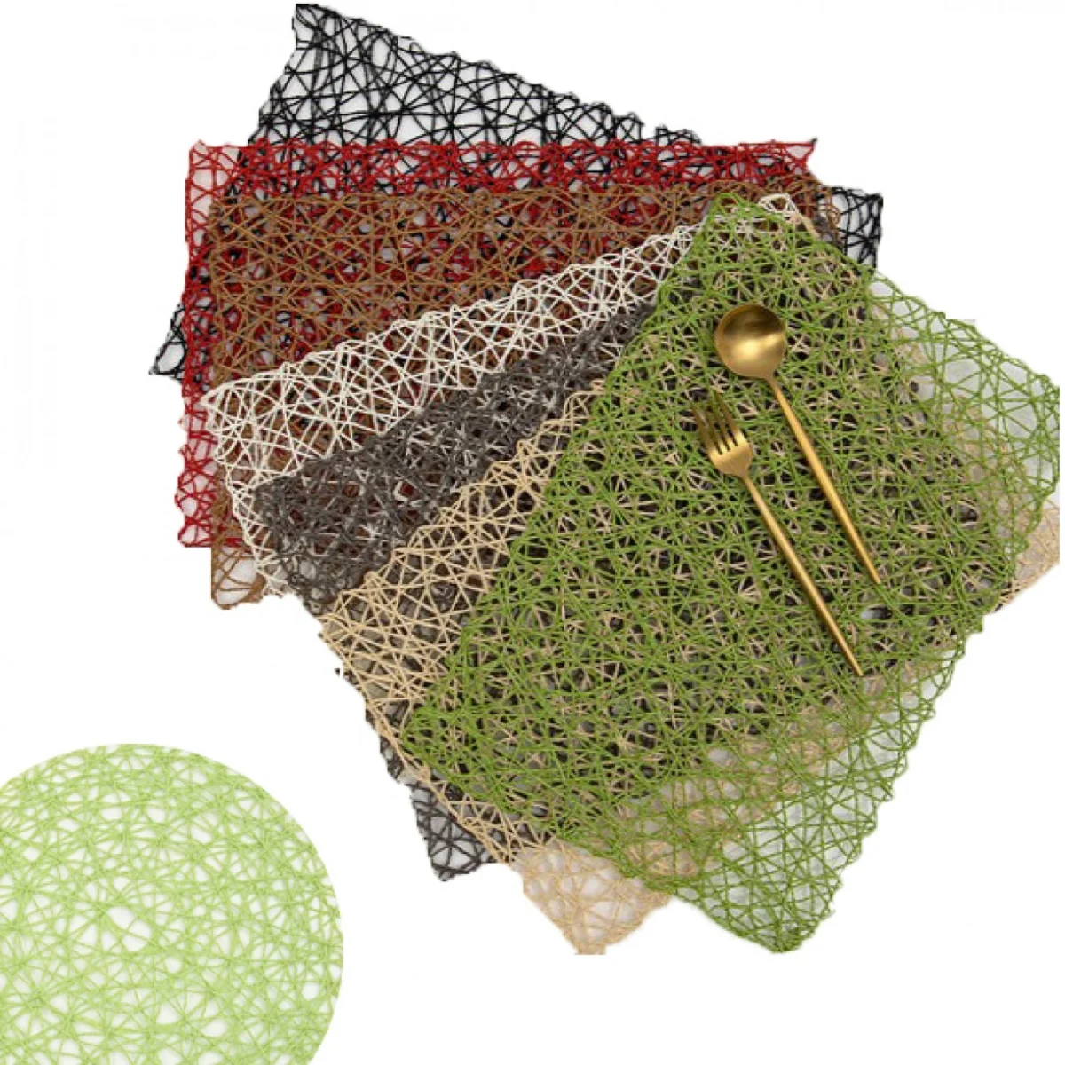 Βαμβακερό Ορθογώνιο Σουπλά σε Σχέδιο Δίχτυ 30x45cm