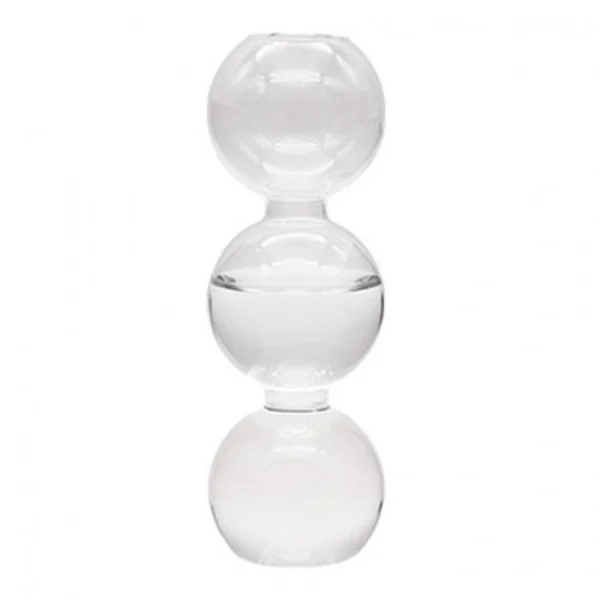 Γυάλινο Ανθοδοχείο - Διακοσμητικό Βάζο Bubble Short 6x6x17.5cm