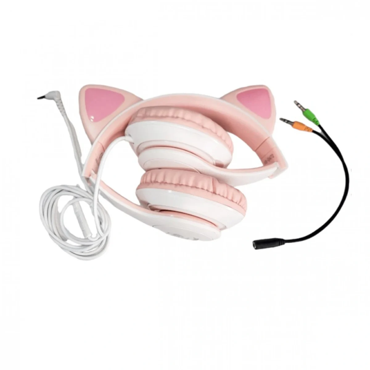 Ενσύρματα Light-Up Anime Ακουστικά Αυτιά Γάτας AB-D472