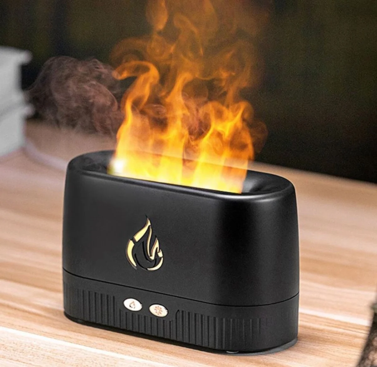 3D Humifier Υγραντήρας Υπερήχων & Αρωματοθεραπείας με LED Φωτισμό Εφέ Φλόγας 200ml - Aroma Diffuser Flame