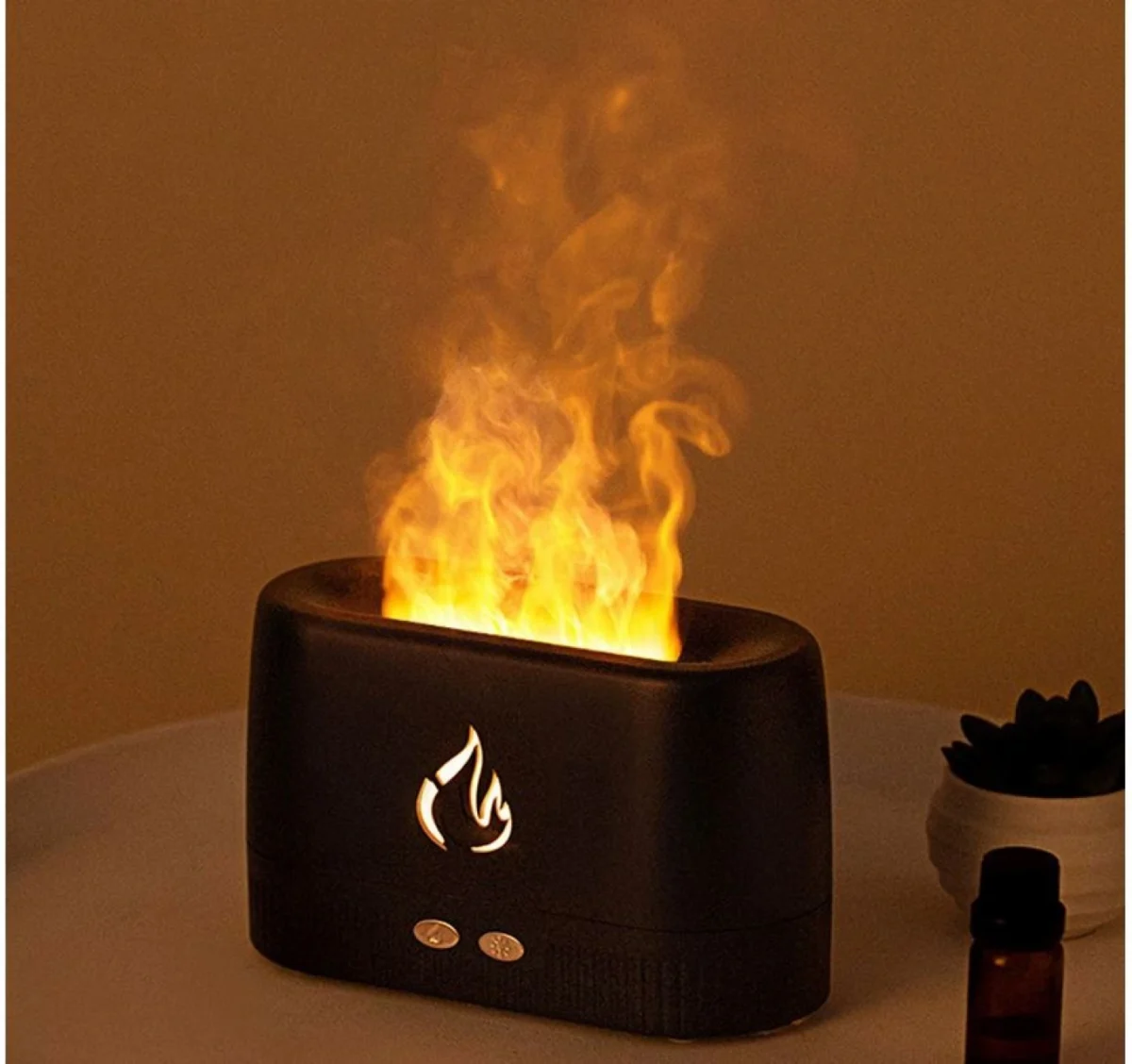 3D Humifier Υγραντήρας Υπερήχων & Αρωματοθεραπείας με LED Φωτισμό Εφέ Φλόγας 200ml - Aroma Diffuser Flame