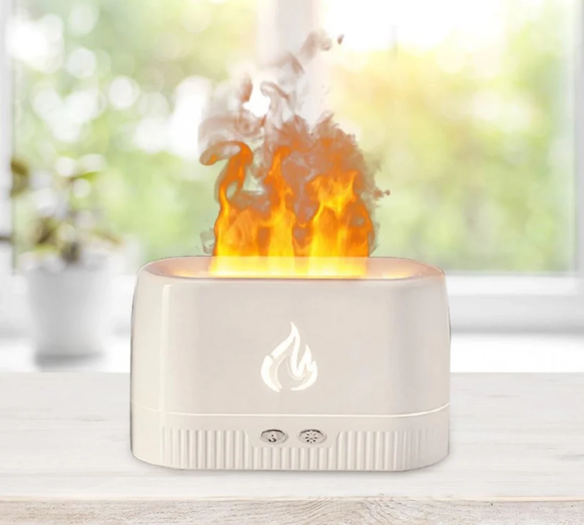 3D Humifier Υγραντήρας Υπερήχων & Αρωματοθεραπείας με LED Φωτισμό Εφέ Φλόγας 200ml - Aroma Diffuser Flame