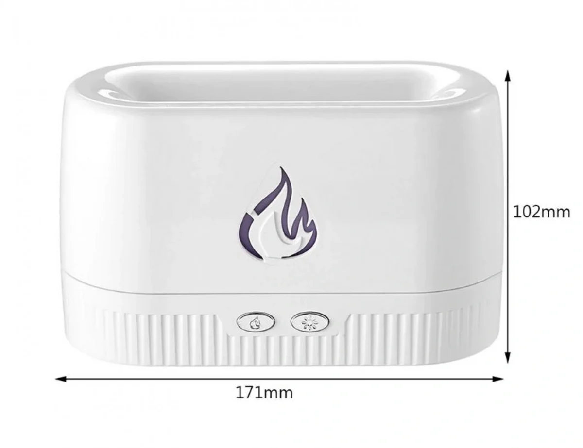 3D Humifier Υγραντήρας Υπερήχων & Αρωματοθεραπείας με LED Φωτισμό Εφέ Φλόγας 200ml - Aroma Diffuser Flame