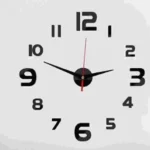 3D Αυτοκόλλητο Ρολόι Τοίχου Ακρυλικό DIY με Μηχανισμό Quartz 40x40cm