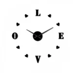 Αυτοκόλλητο Ρολόι Τοίχου Ακρυλικό DIY με Μηχανισμό Quartz 60x60cm