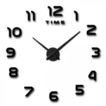 3D Αυτοκόλλητο Ρολόι Τοίχου Ακρυλικό DIY με Μηχανισμό Quartz 60x60cm