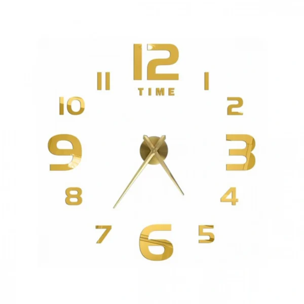 Αυτοκόλλητο Ρολόι Τοίχου Ακρυλικό DIY με Μηχανισμό Quartz 60x60cm