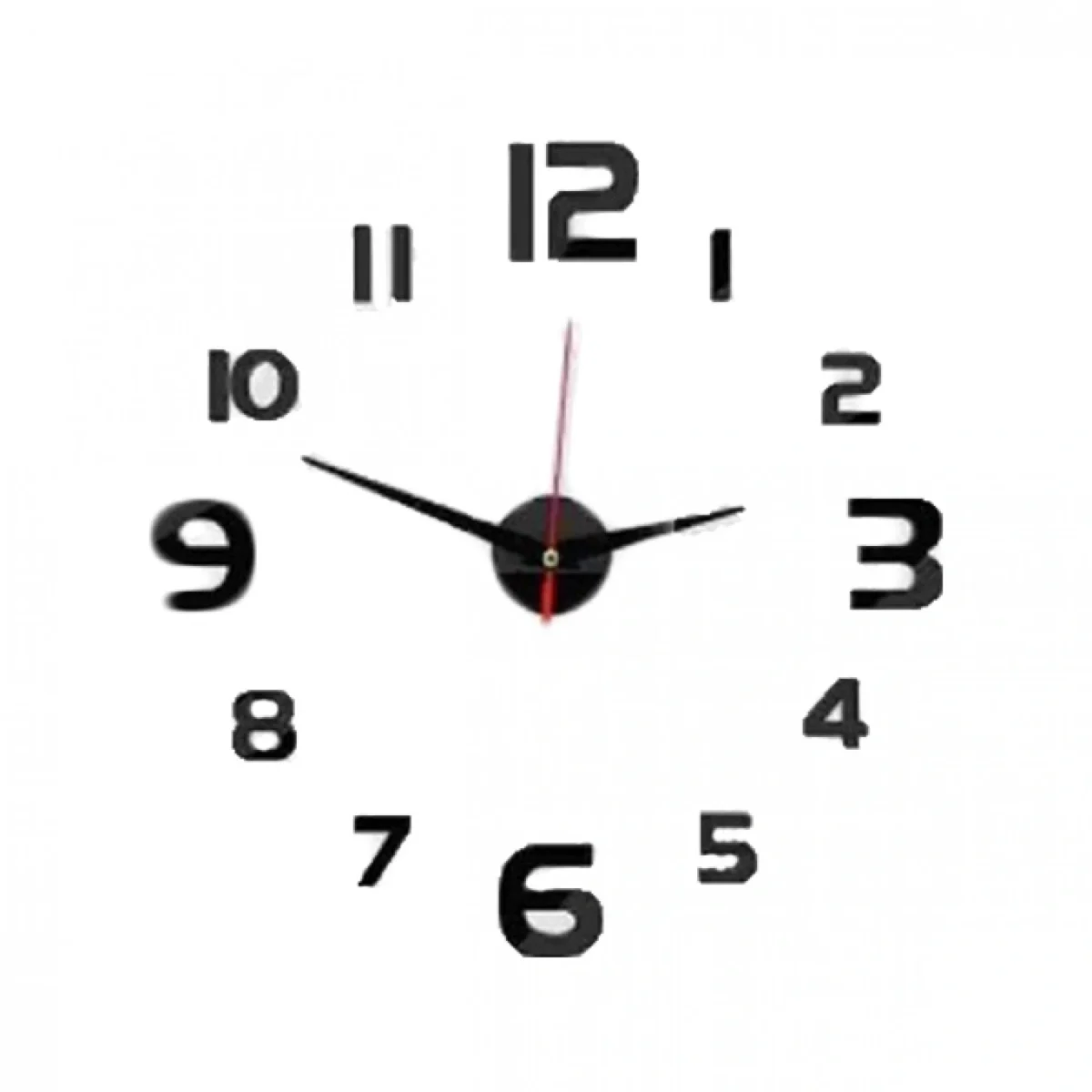 Αυτοκόλλητο Ρολόι Τοίχου Ακρυλικό DIY με Μηχανισμό Quartz 60x60cm