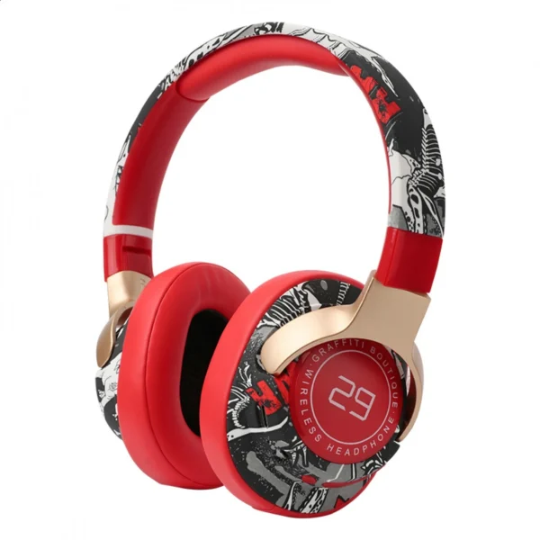 Ασύρματα Αναδιπλούμενα Graffiti Over Ear Ακουστικά SN-29