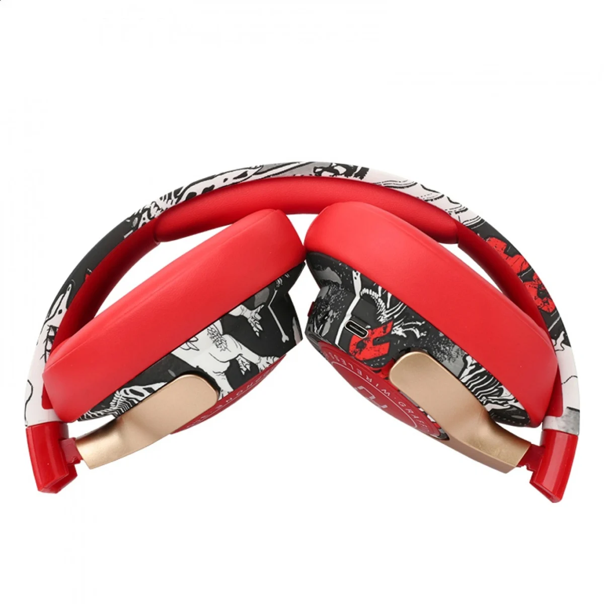 Ασύρματα Αναδιπλούμενα Graffiti Over Ear Ακουστικά SN-29