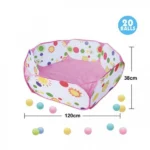 Εξάγωνο Αναδιπλούμενο Παιδικό Πάρκο Με 20 Mπάλες