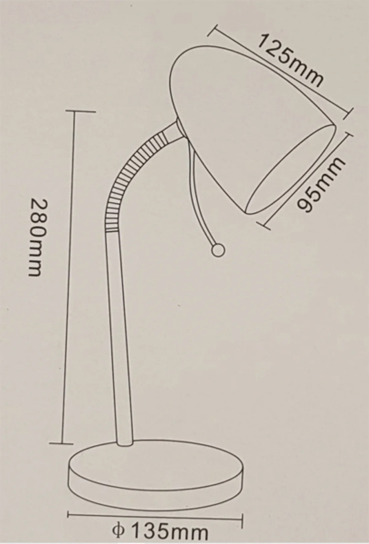 Εύκαμπτο Φωτιστικό Γραφείου με Βάση Στήριξης