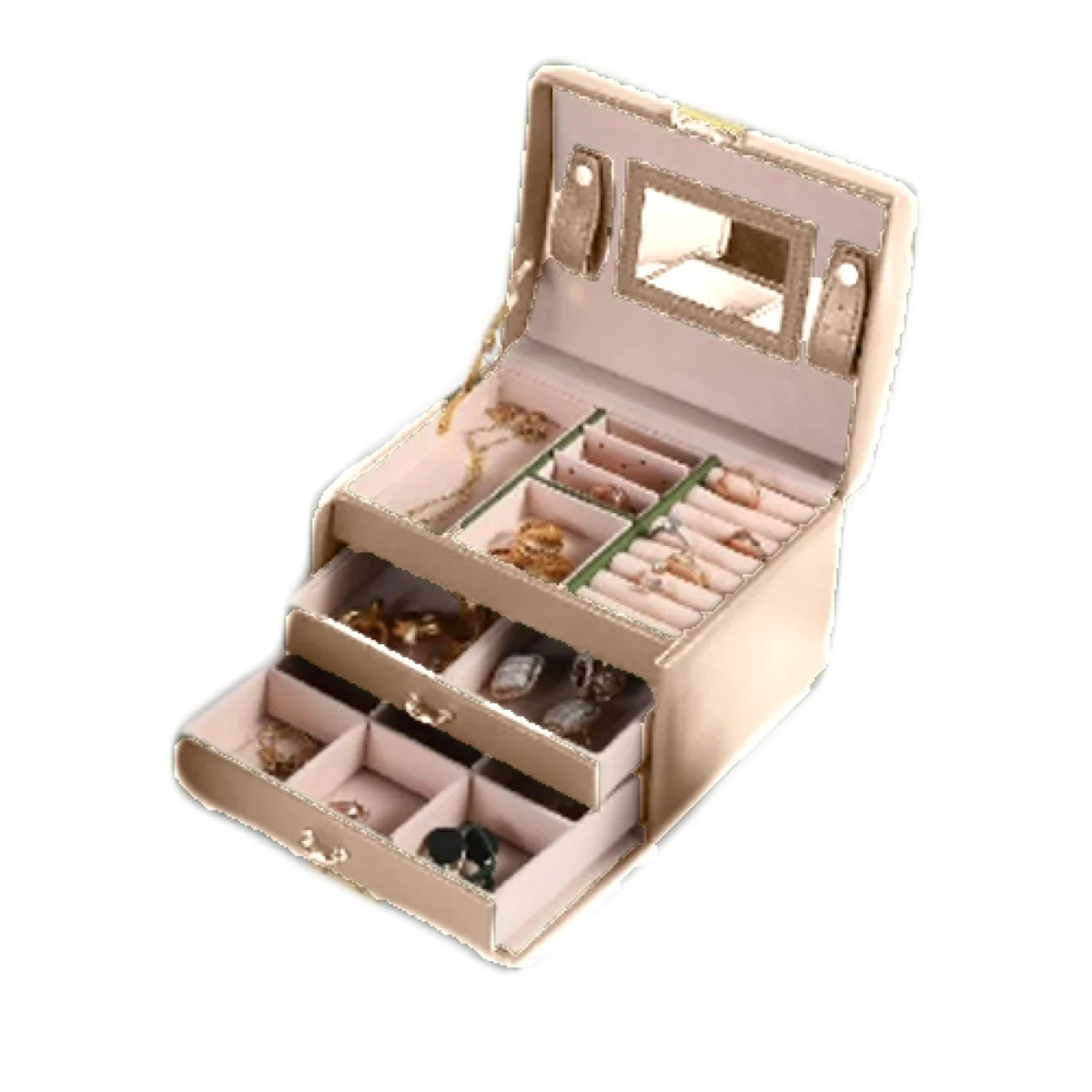 Κοσμηματοθήκη - Μπιζουτιέρα με Δερματίνη 17x14x12εκ