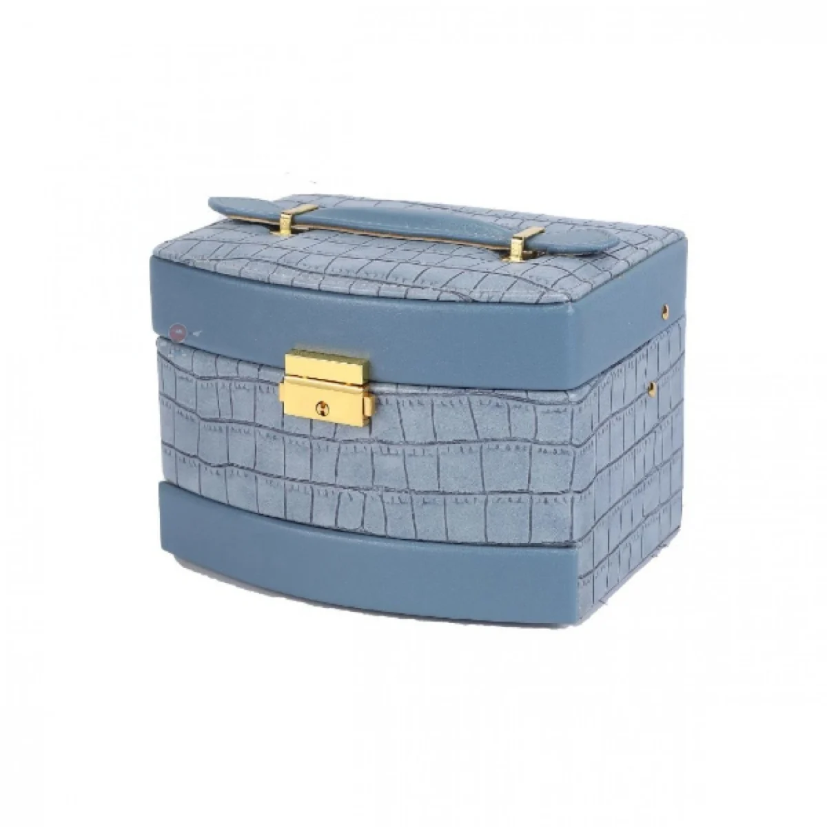 Κοσμηματοθήκη - Μπιζουτιέρα με Δερματίνη Κροκό 18x12.5x14εκ
