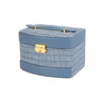 Κοσμηματοθήκη - Μπιζουτιέρα με Δερματίνη Κροκό 18x12.5x14εκ