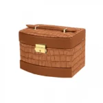 Κοσμηματοθήκη - Μπιζουτιέρα με Δερματίνη Κροκό 18x12.5x14εκ