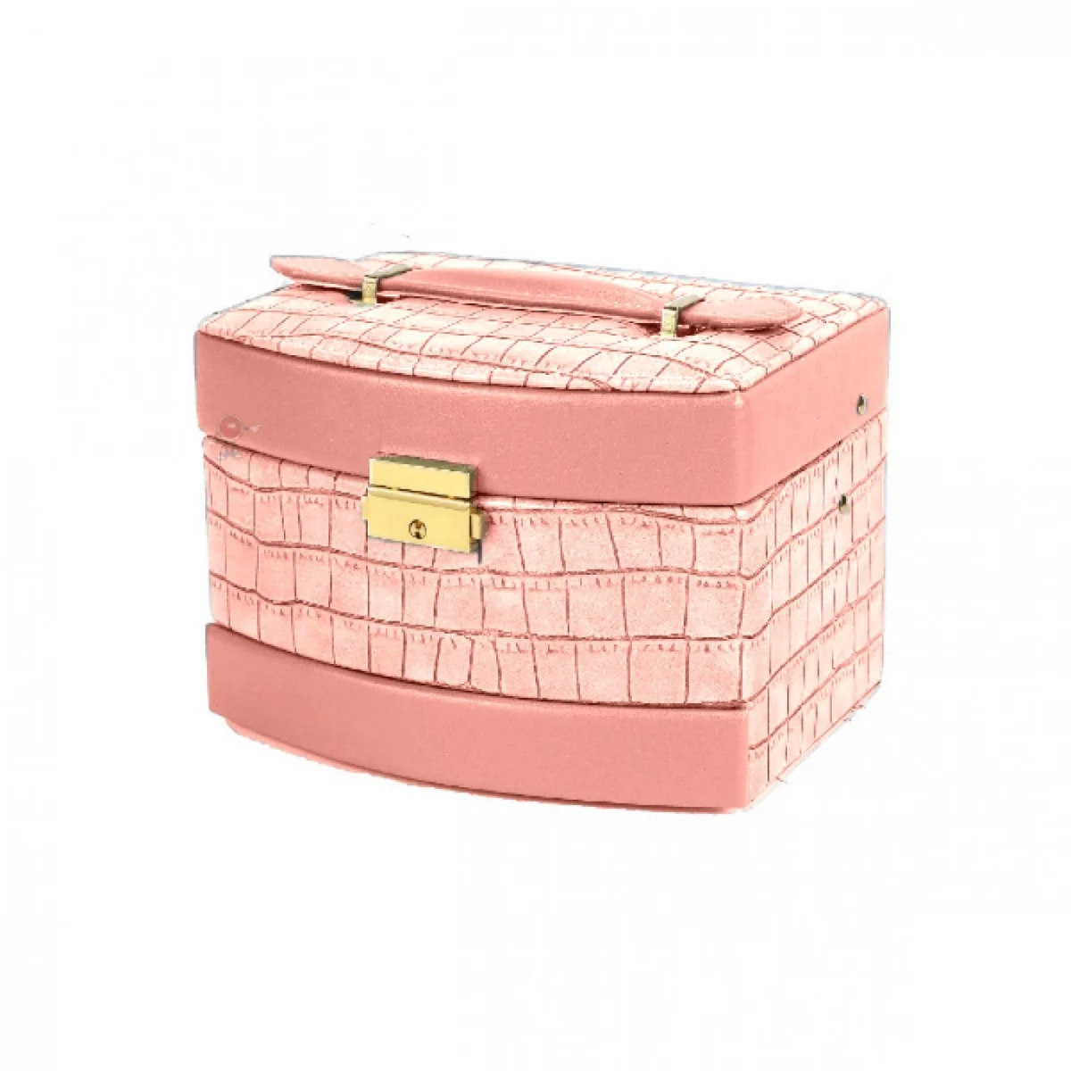 Κοσμηματοθήκη - Μπιζουτιέρα με Δερματίνη Κροκό 18x12.5x14εκ